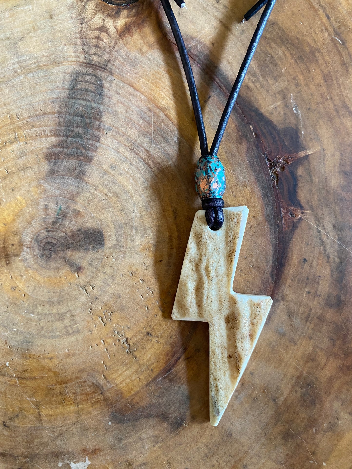 Handcrafted Elk Antler Lightning Bolt
