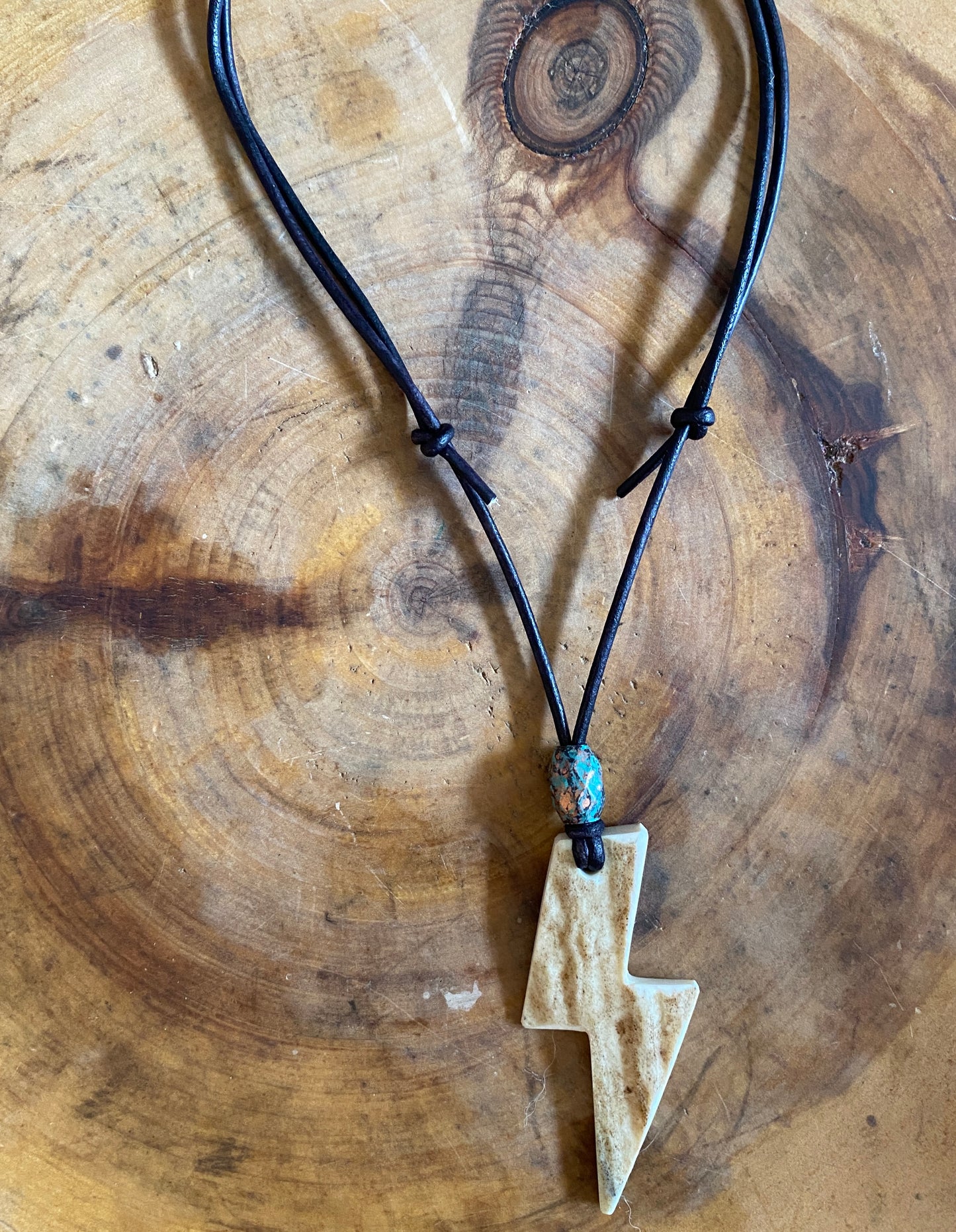 Handcrafted Elk Antler Lightning Bolt