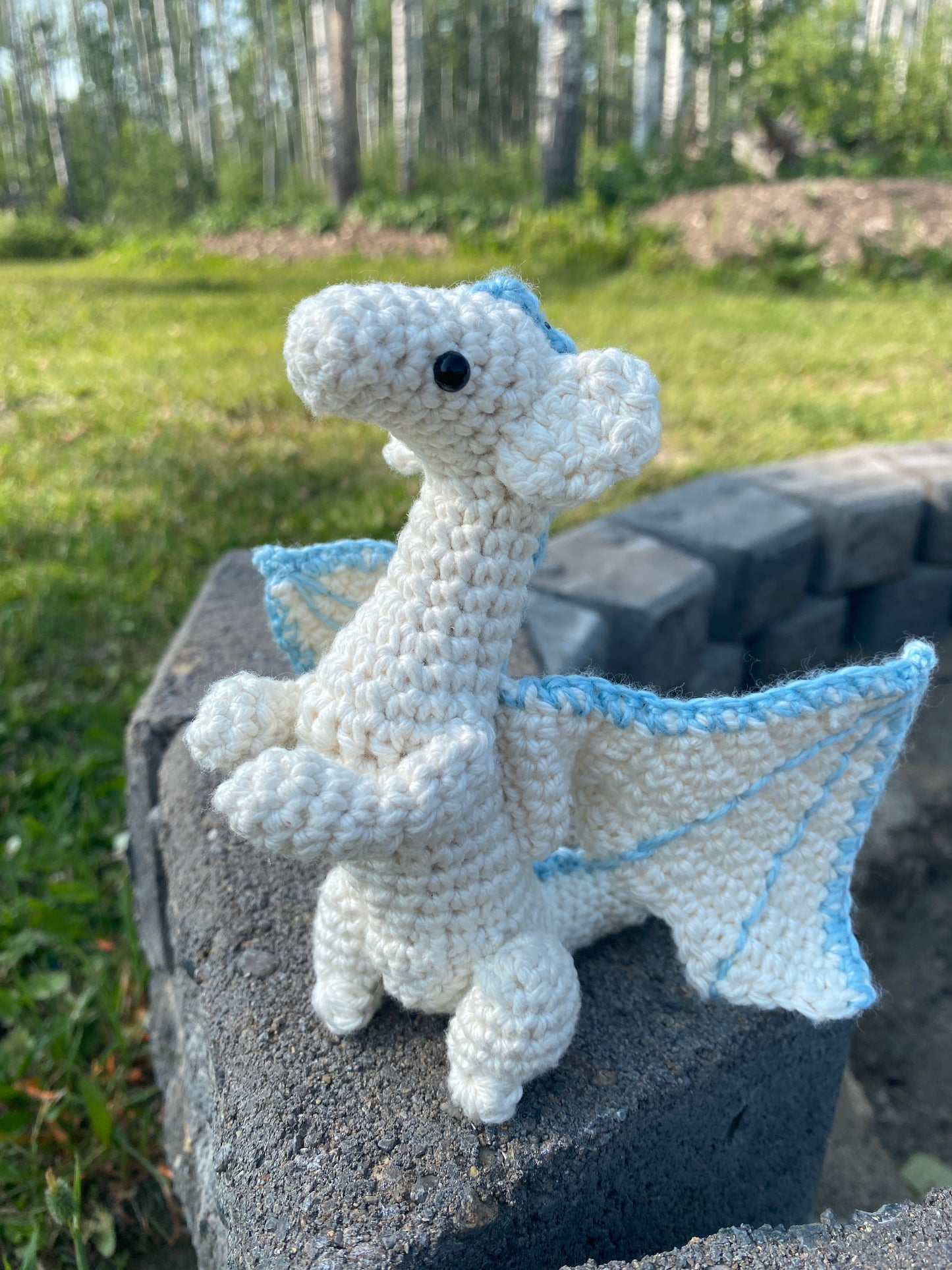 Crochet White Dragon