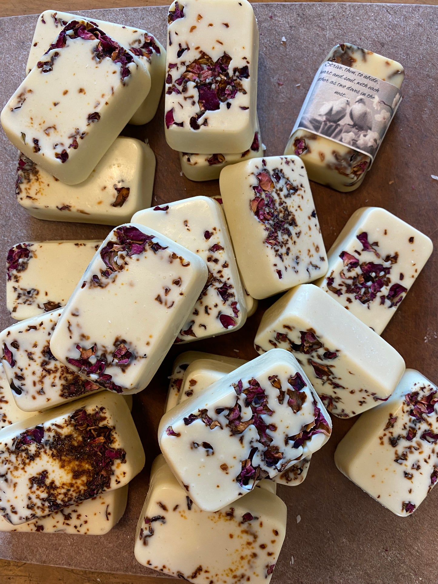 Soap Favor Tutorial: Rose Milk and Charcoal Tuxedo Swirl