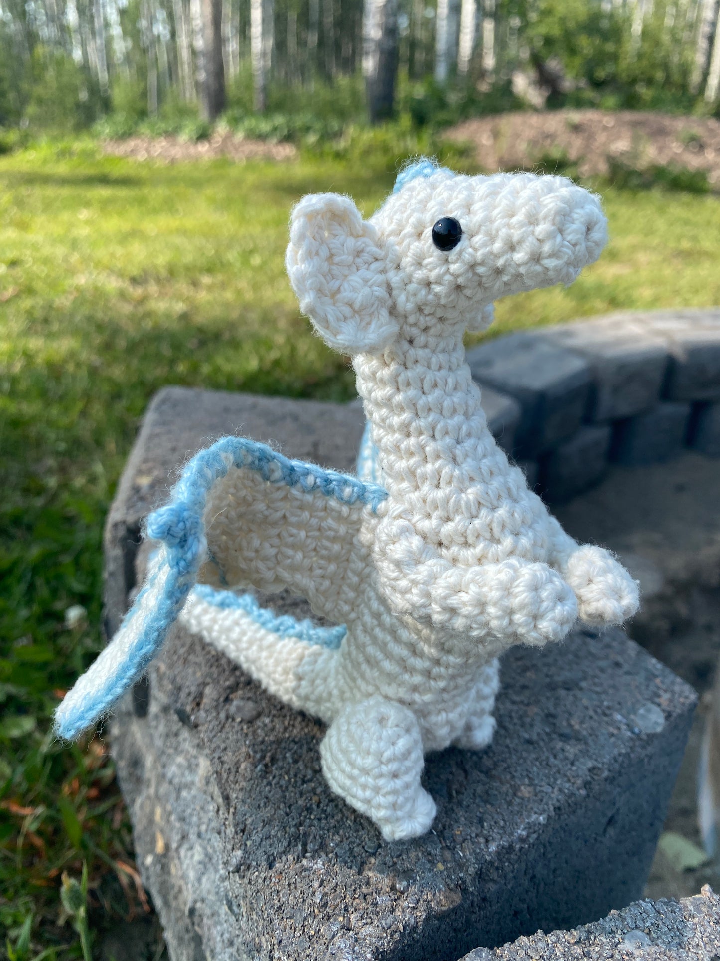 Crochet White Dragon