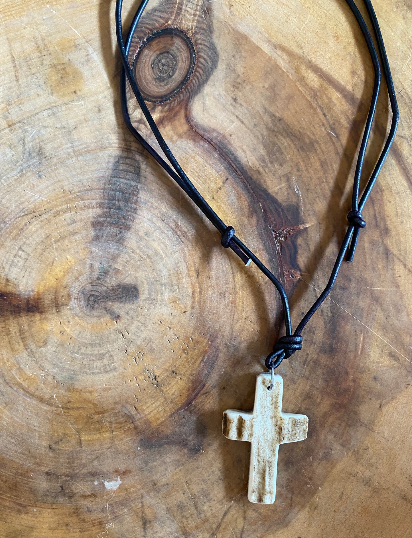 Handcrafted Elk Antler Cross