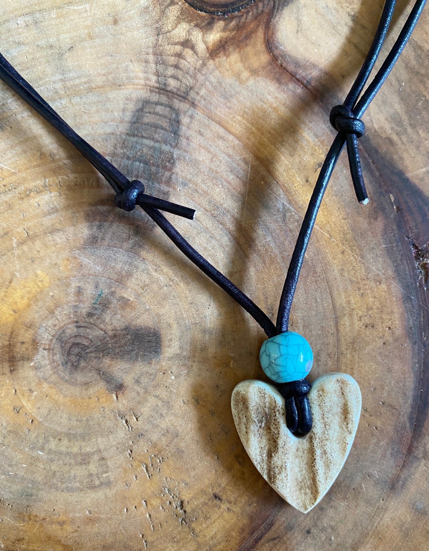 Handcrafted Elk Antler Heart