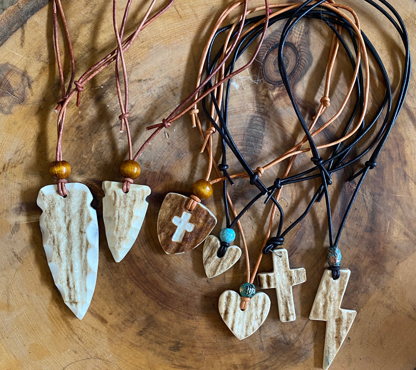 Handcrafted Elk Antler Lightning Bolt