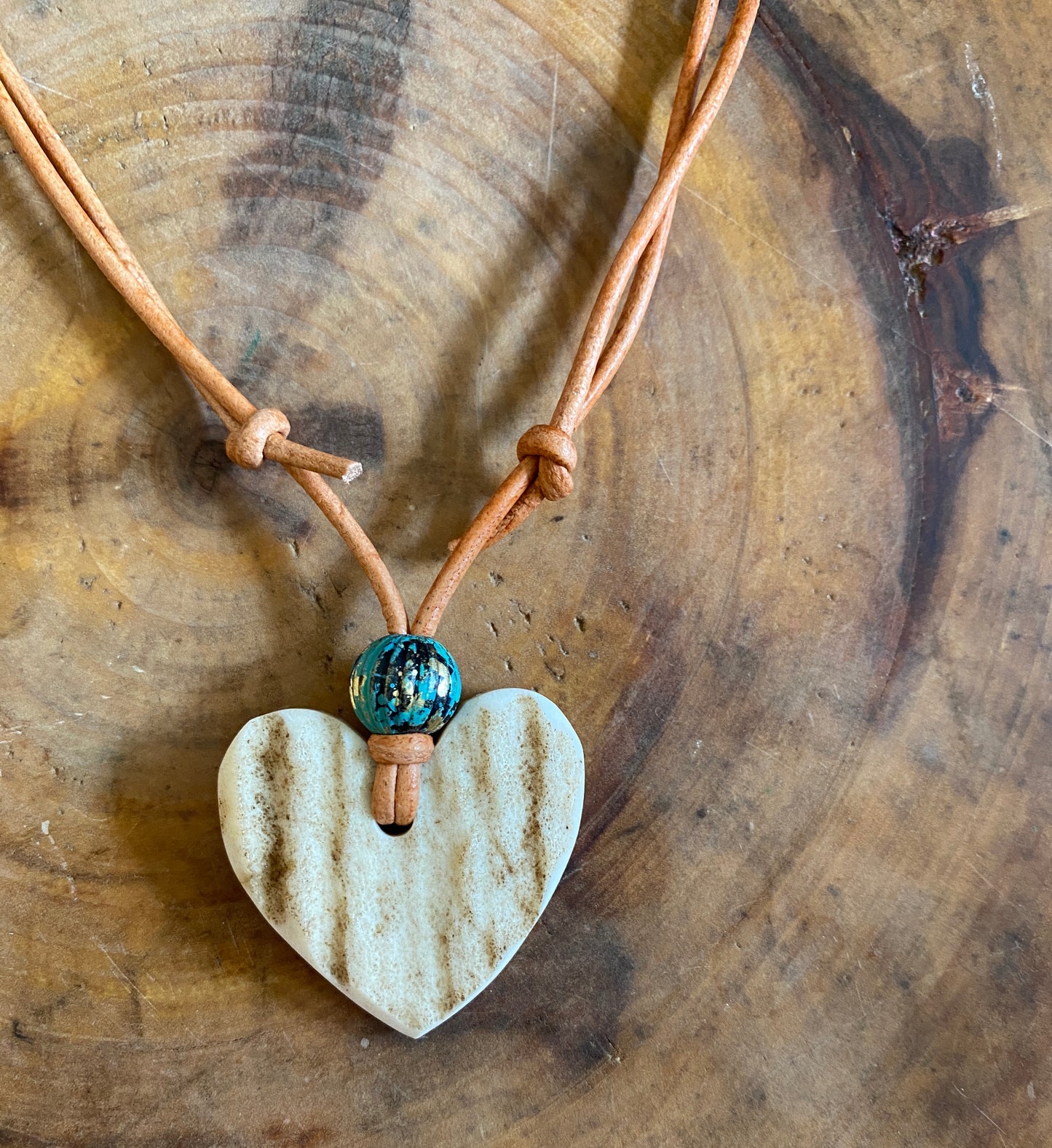 Handcrafted Elk Antler Heart
