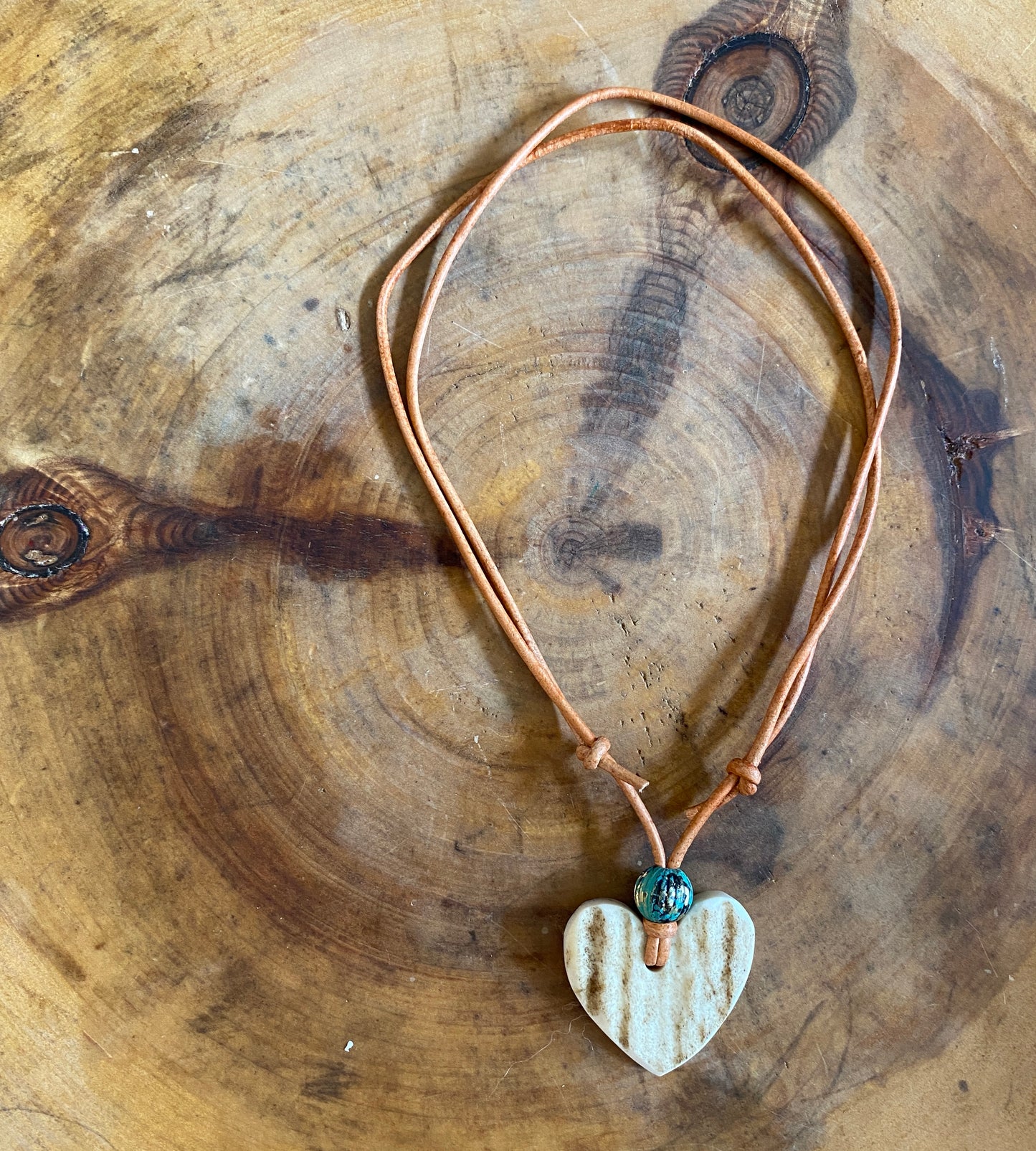 Handcrafted Elk Antler Heart