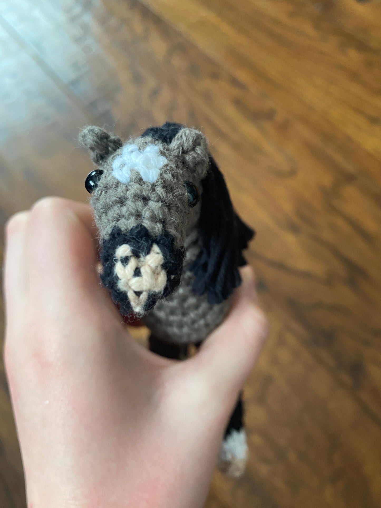 Crochet Grey Horse