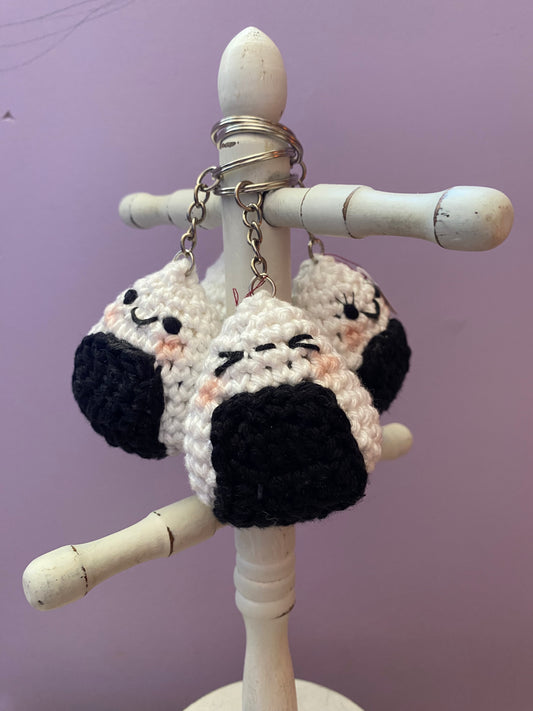 Crochet Onigiri keychains