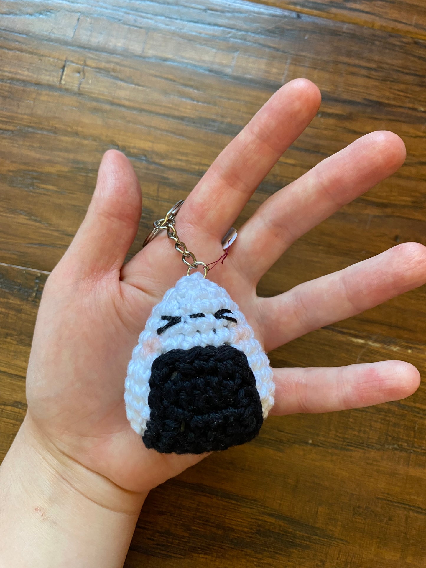 Crochet Onigiri keychains