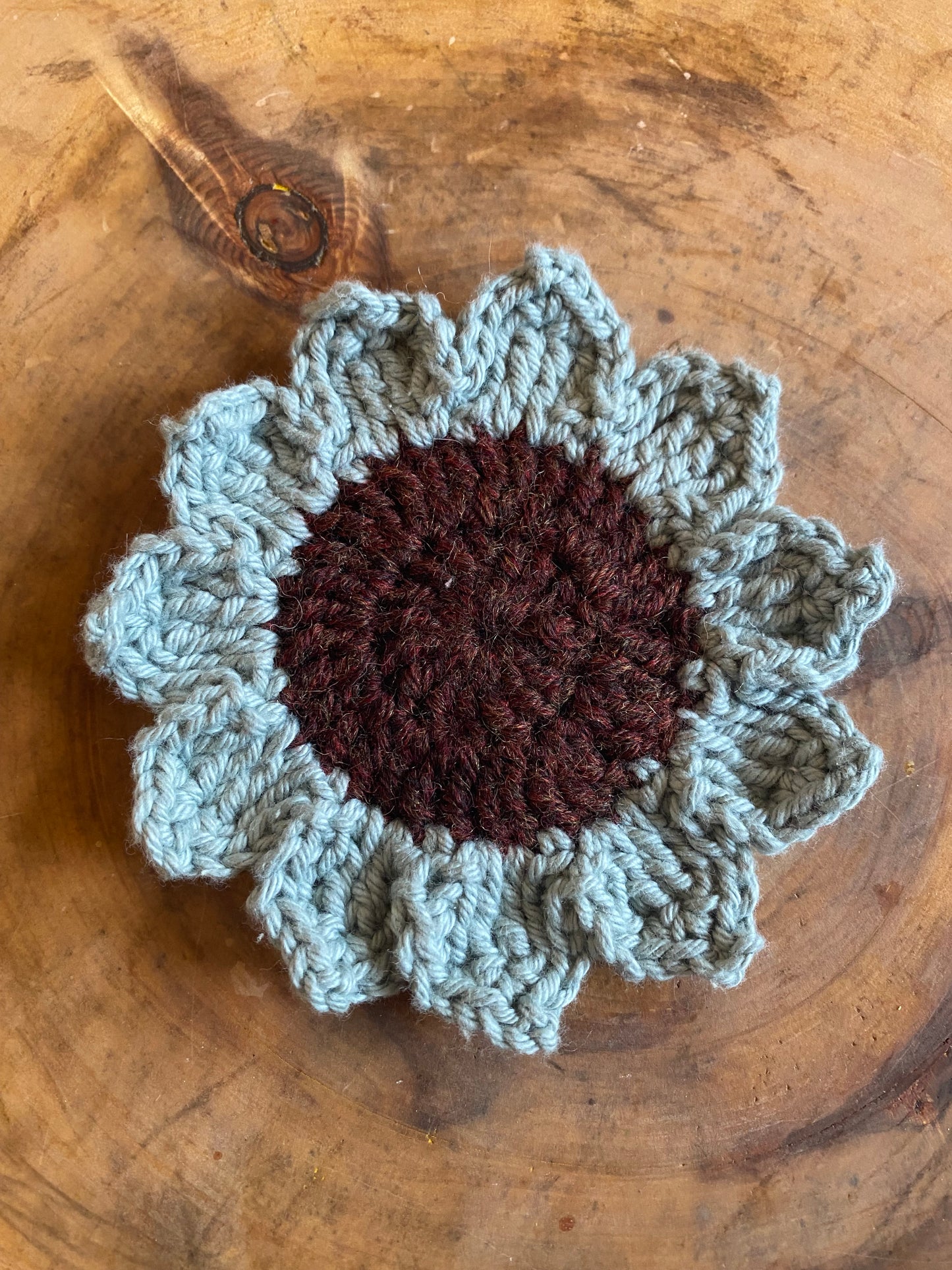 Crochet Sunflower Coasters