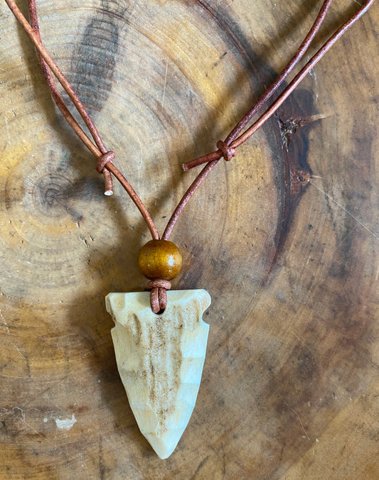 Handcrafted Elk Antler Arrowhead