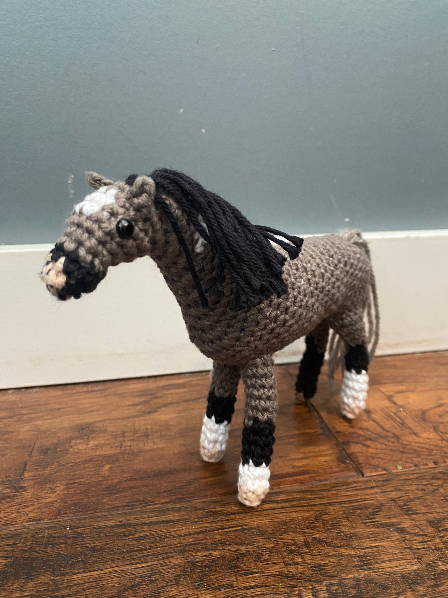 Crochet Grey Horse