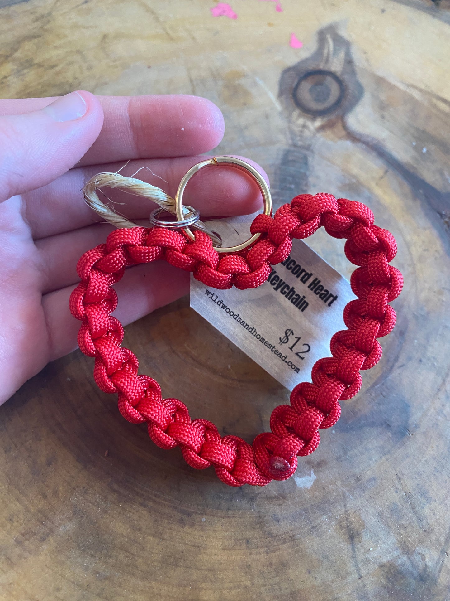 Paracord Heart Keychains