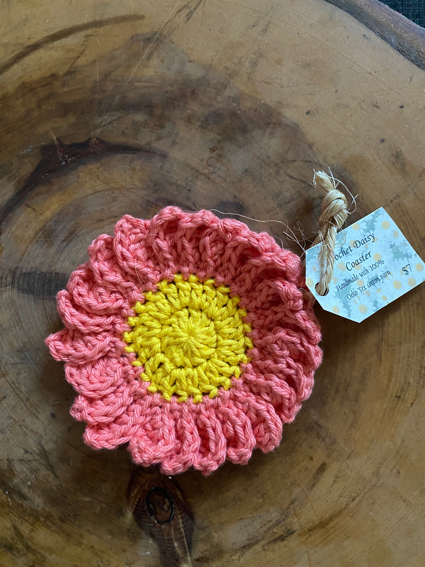 Crochet Daisy Coaster