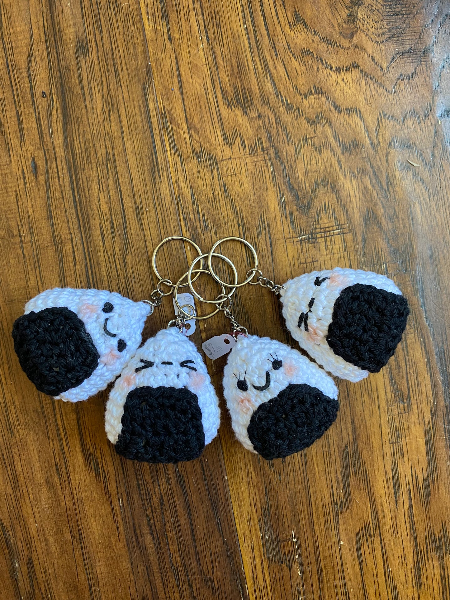 Crochet Onigiri keychains