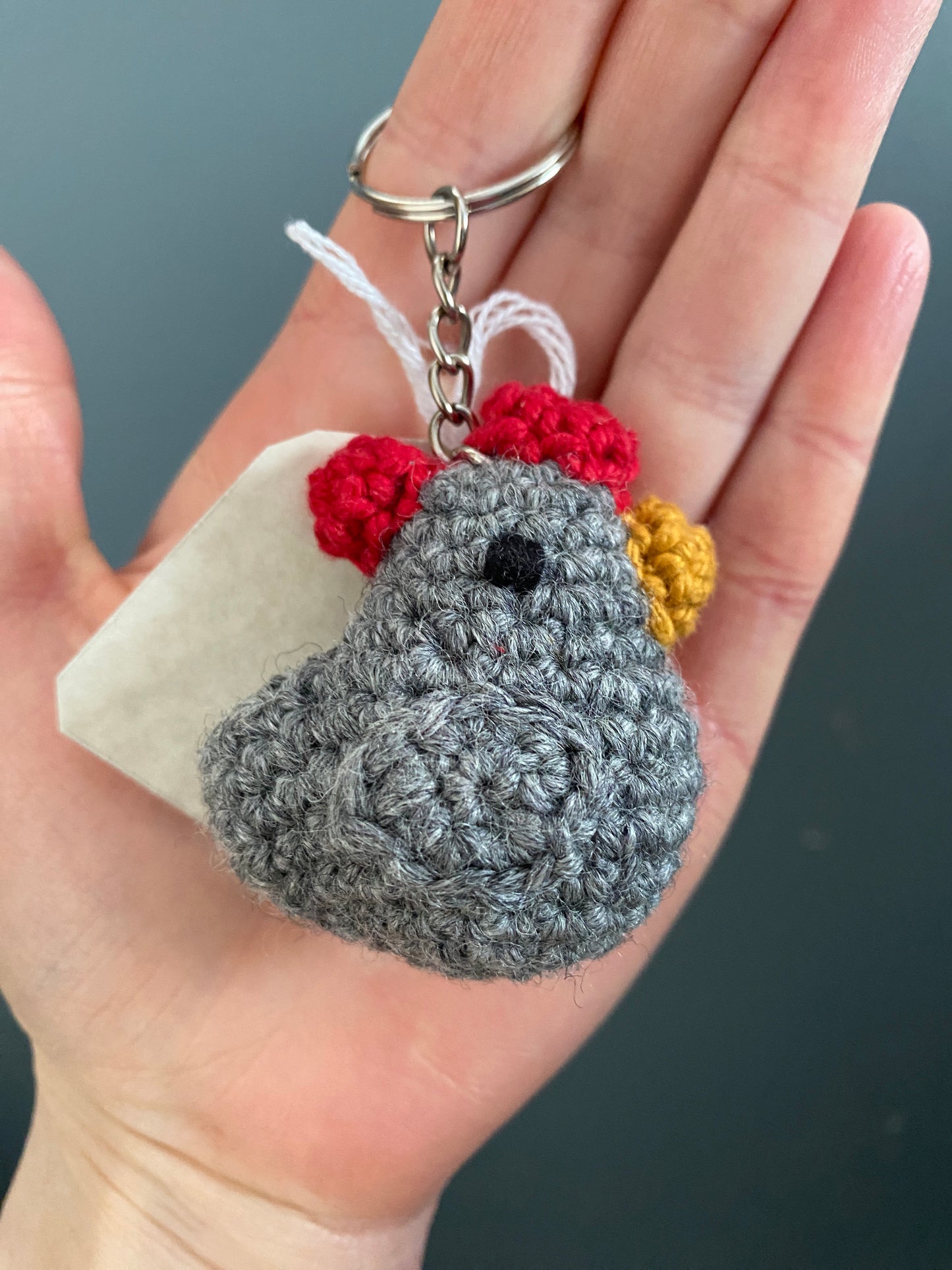 Crochet Chicken Keychain