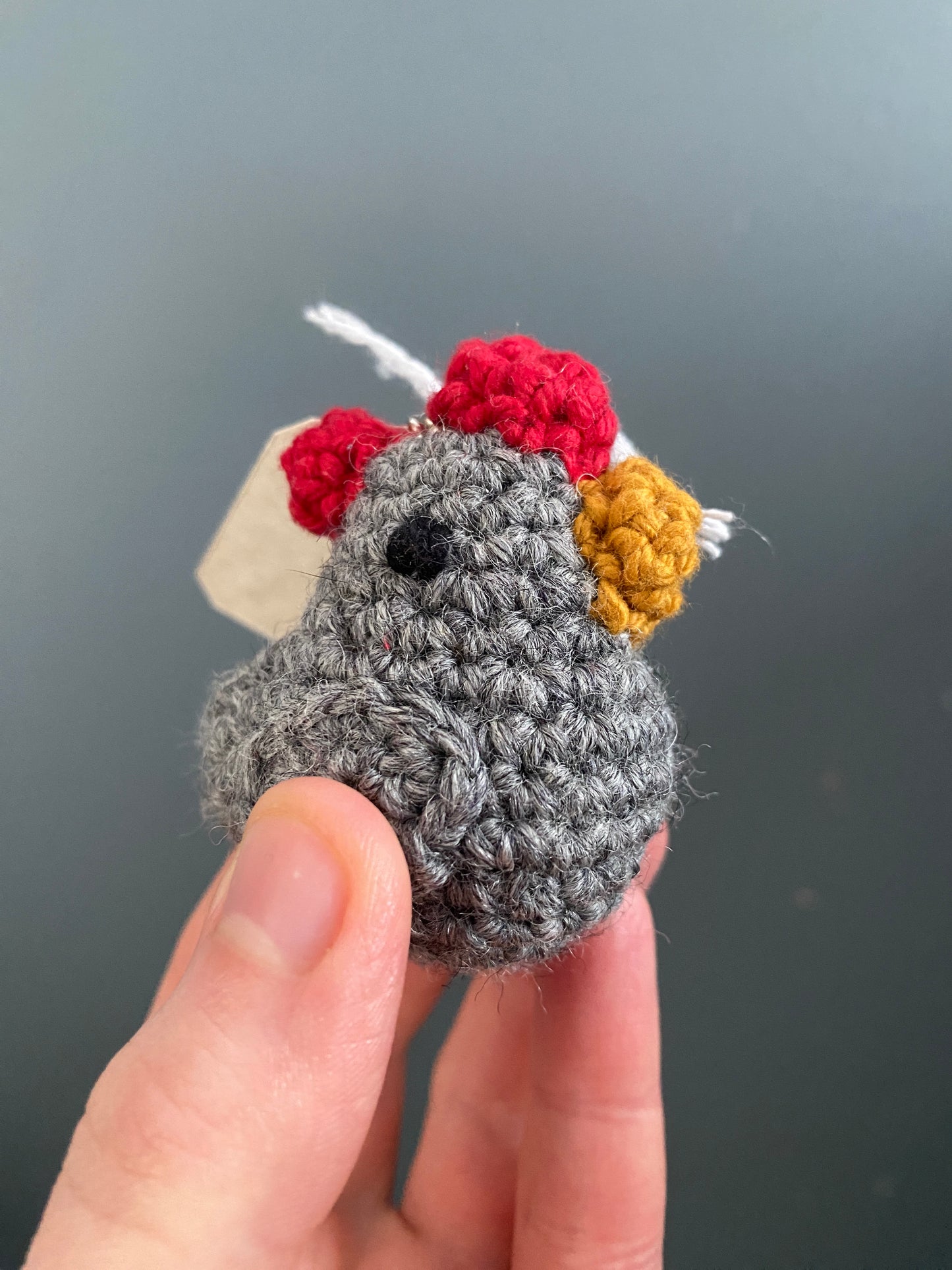 Crochet Chicken Keychain