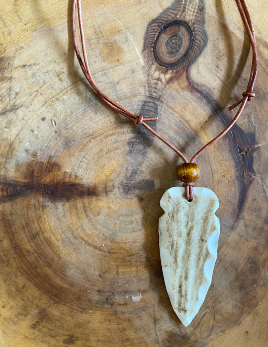 Handcrafted Elk Antler Spearhead