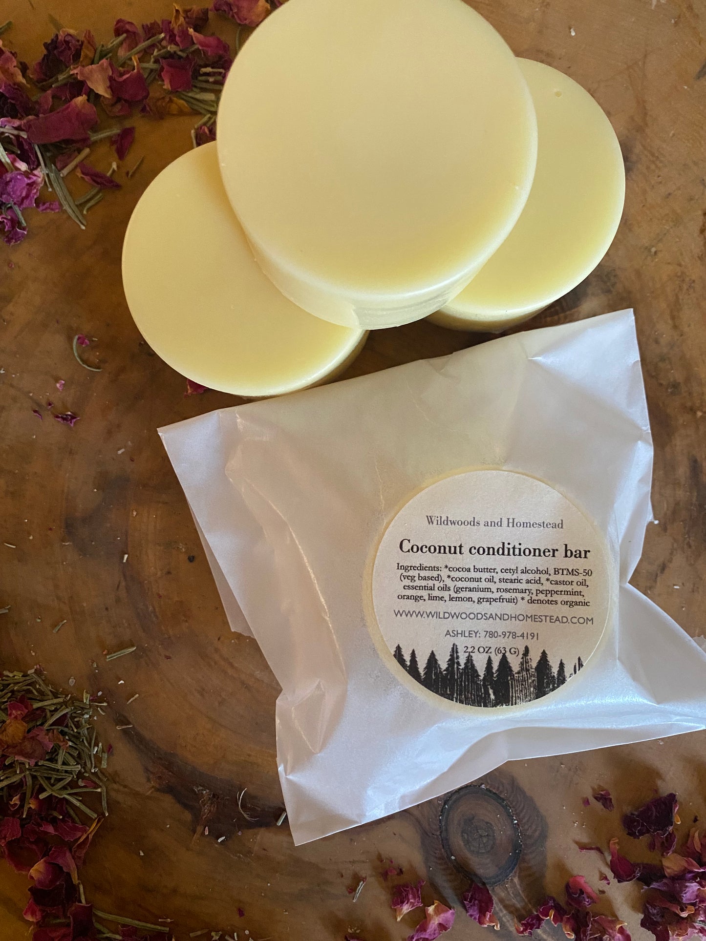 Solid Hair Conditioner Bar with Coconut Oil