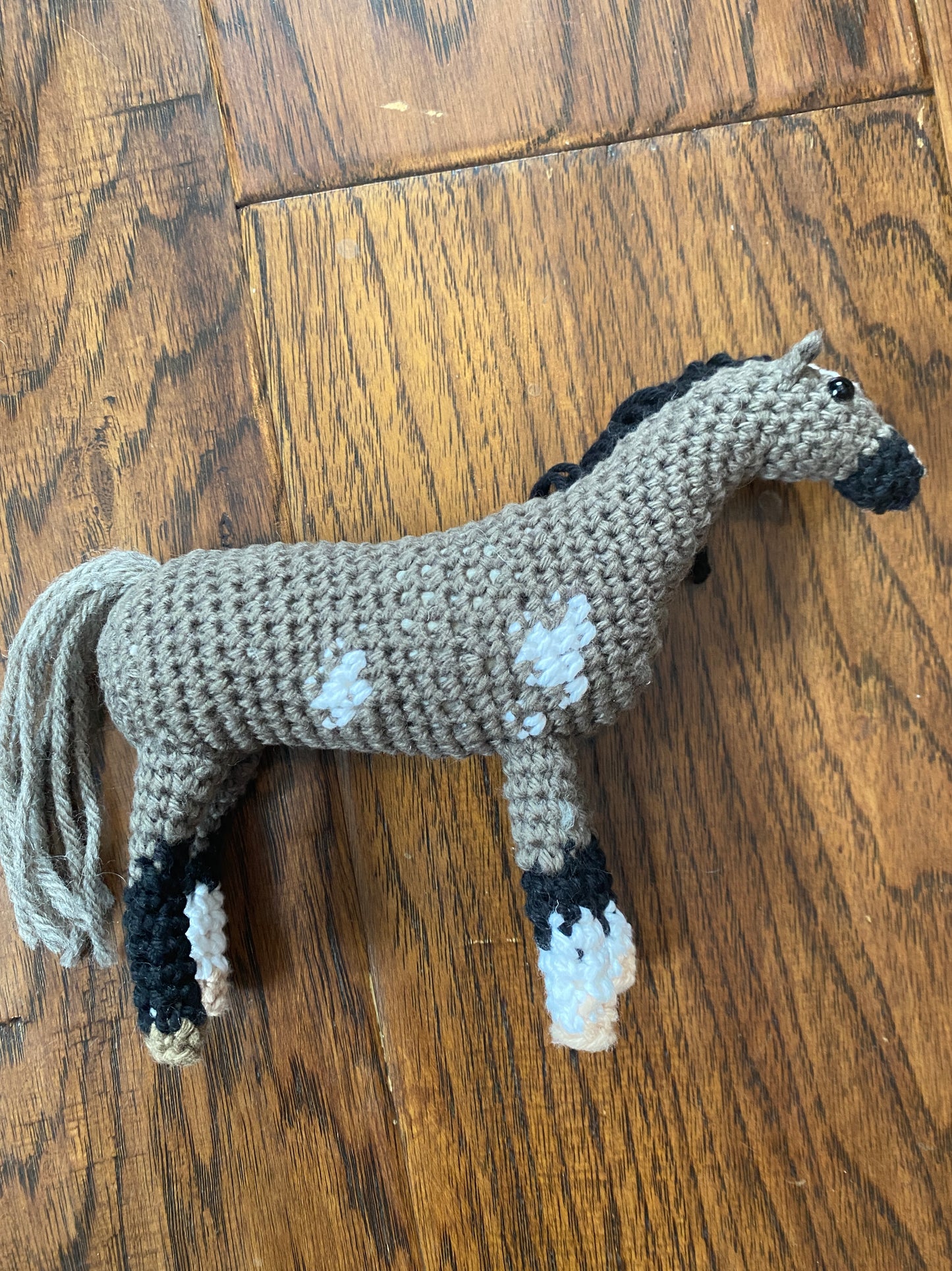 Crochet Grey Horse