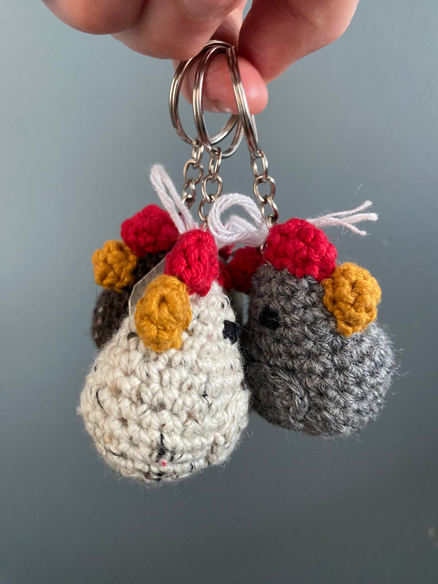 Crochet Chicken Keychain