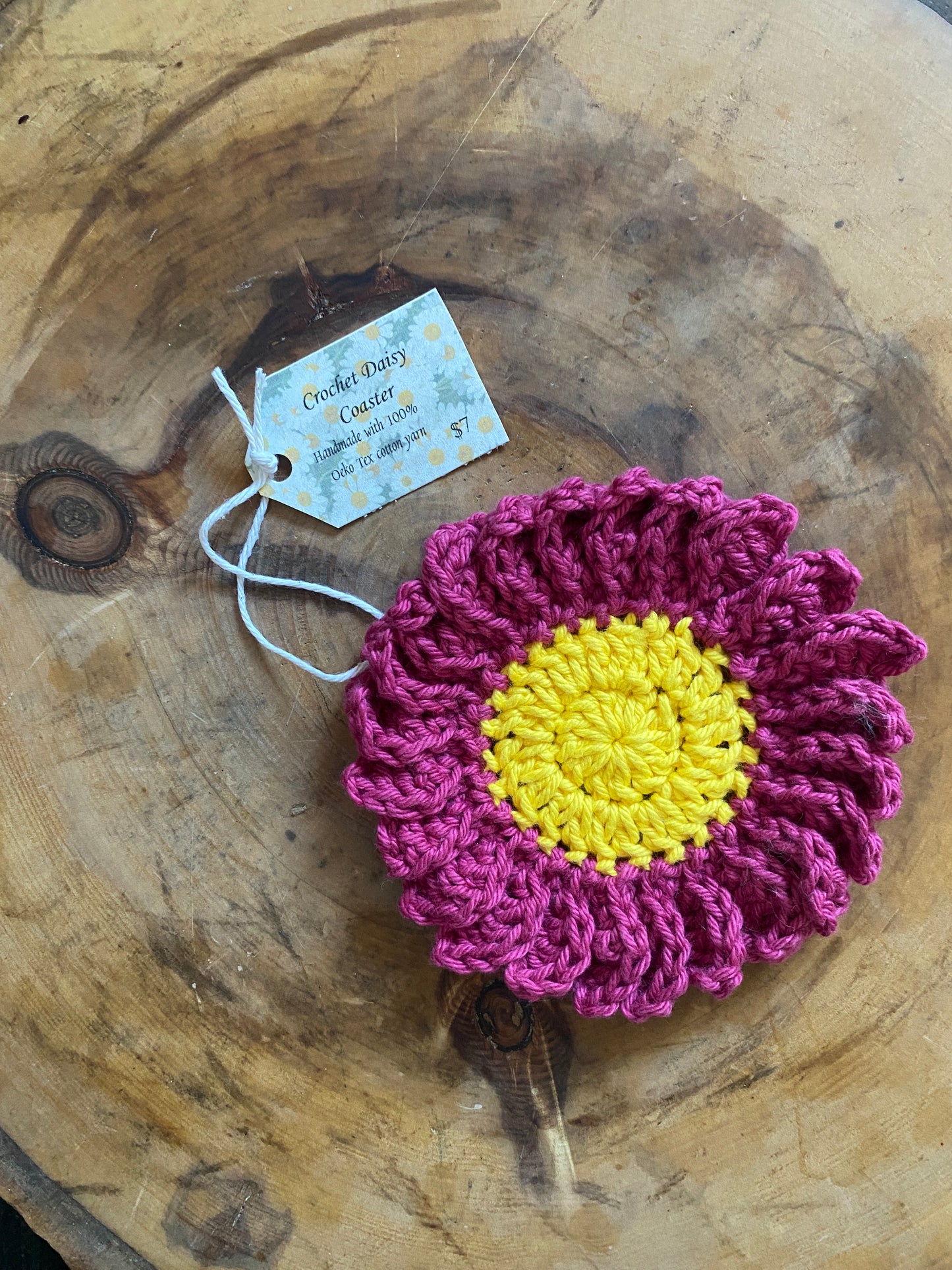 Crochet Daisy Coaster