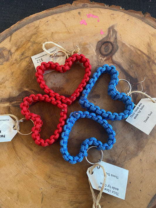 Paracord Heart Keychains