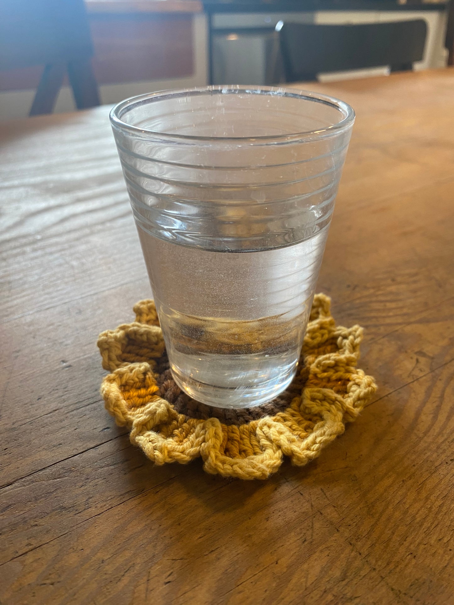 Crochet Sunflower Coasters