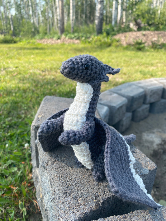 Crochet Grey Dragon