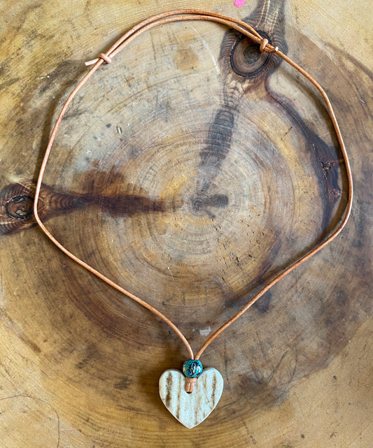 Handcrafted Elk Antler Heart