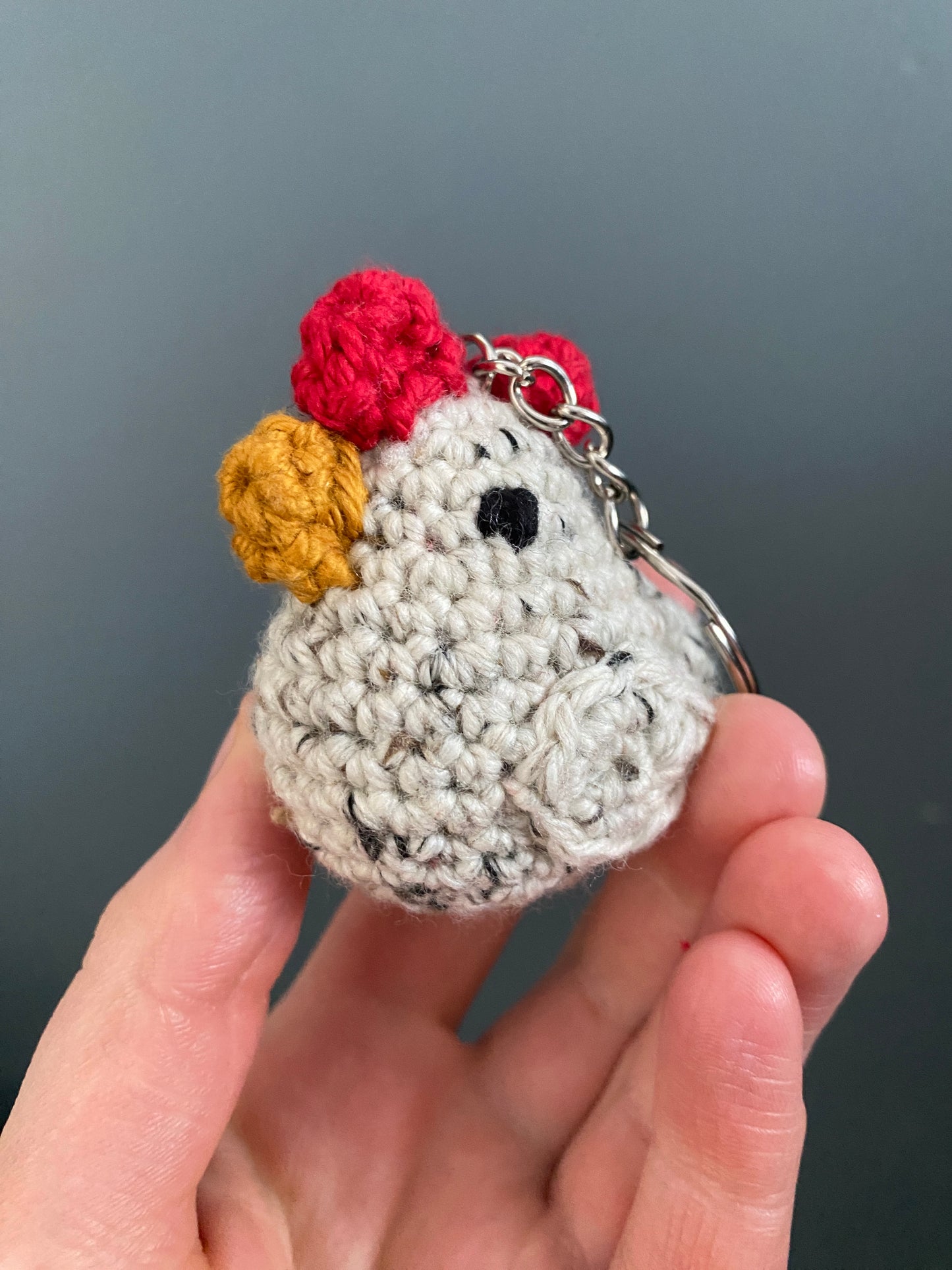 Crochet Chicken Keychain