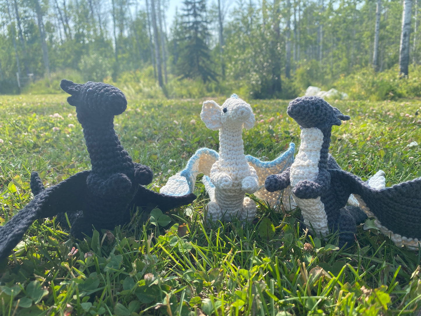 Crochet Grey Dragon
