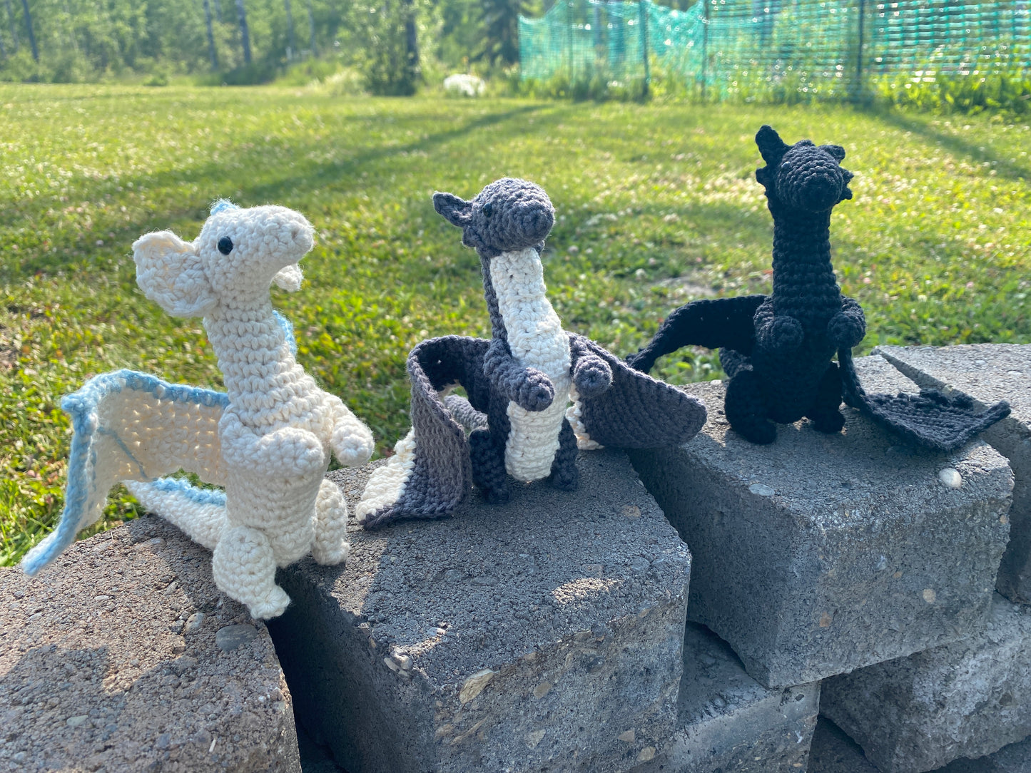 Crochet Grey Dragon