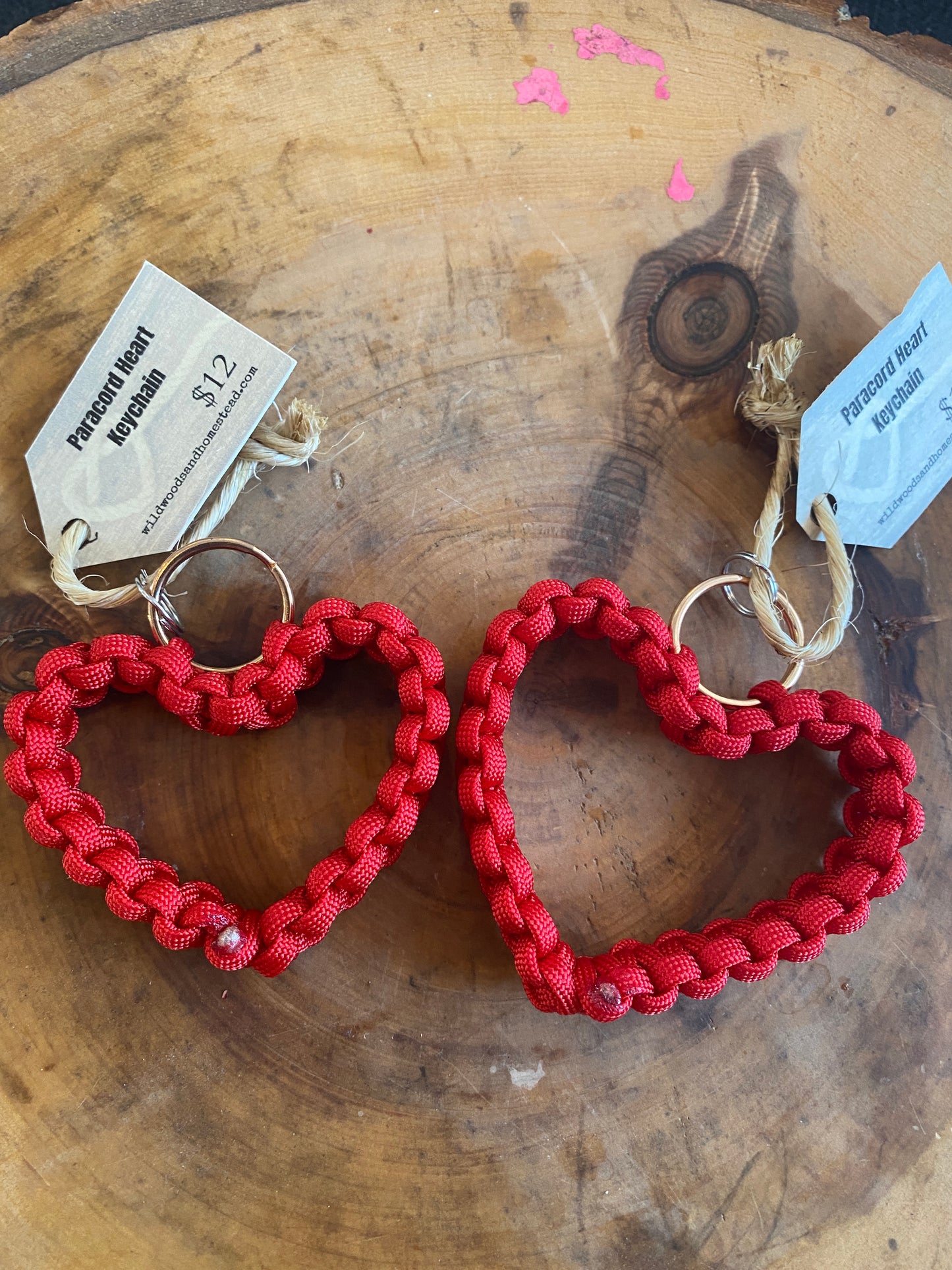 Paracord Heart Keychains