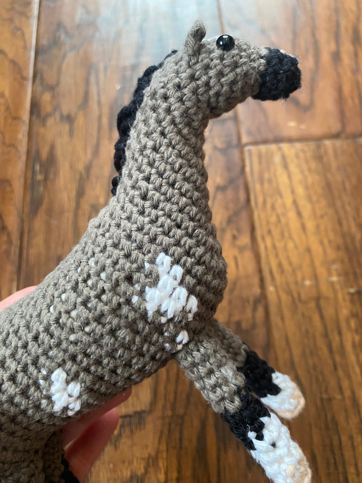 Crochet Grey Horse