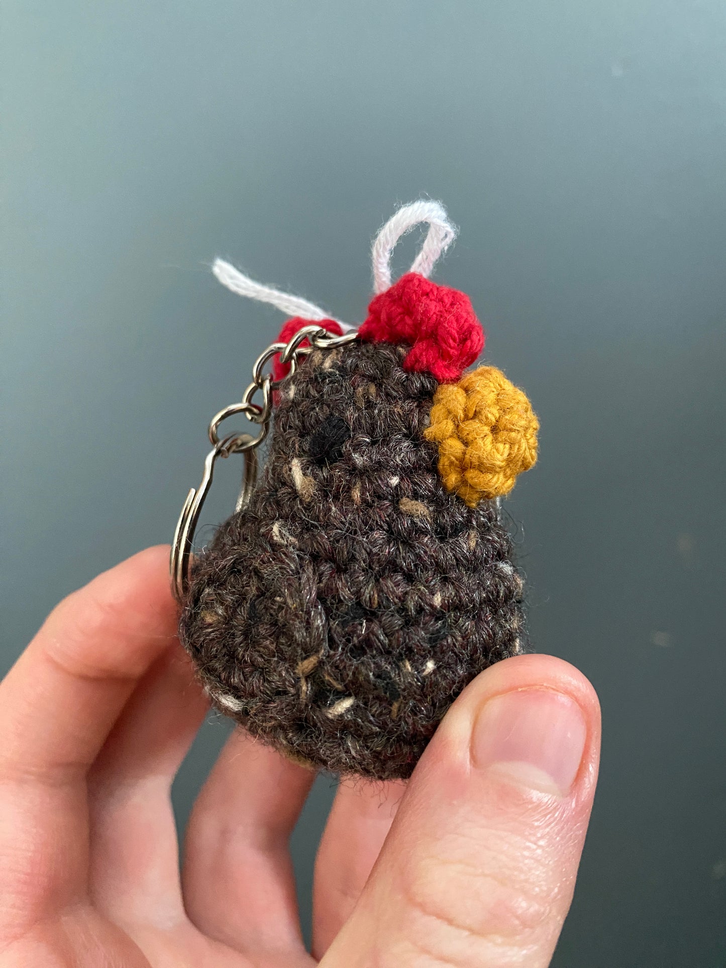 Crochet Chicken Keychain