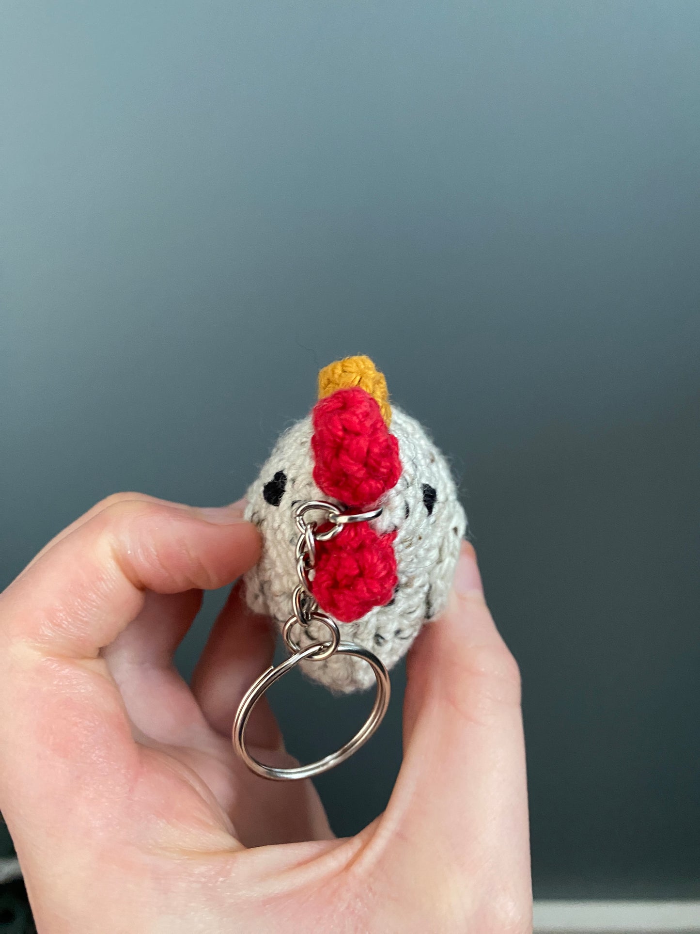 Crochet Chicken Keychain