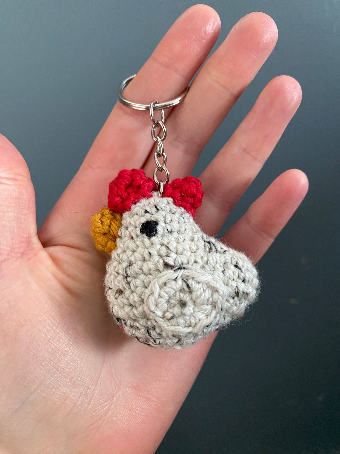 Crochet Chicken Keychain