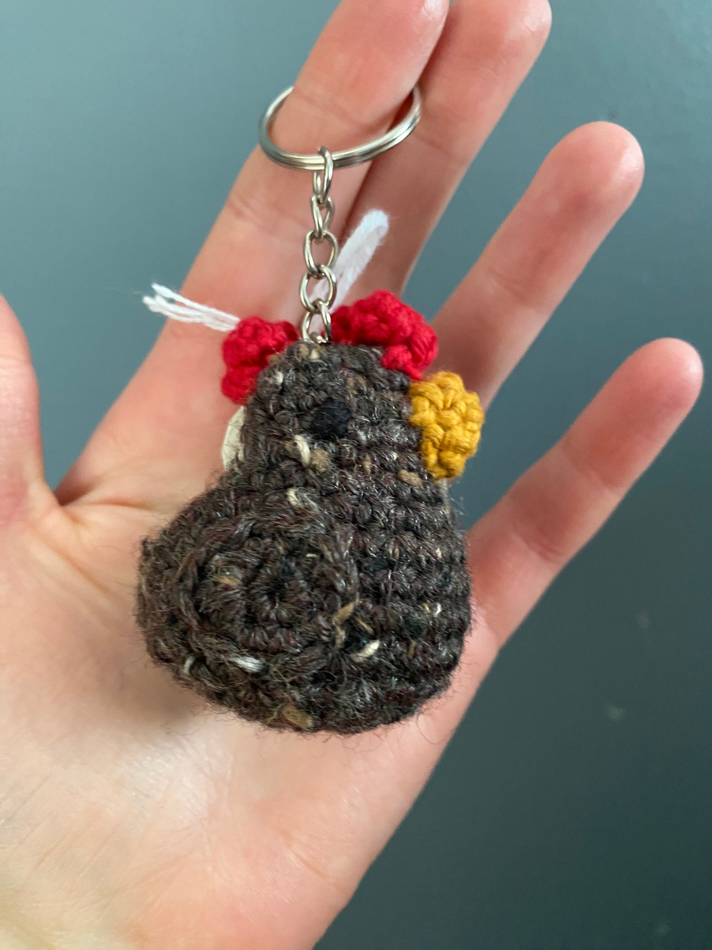 Crochet Chicken Keychain