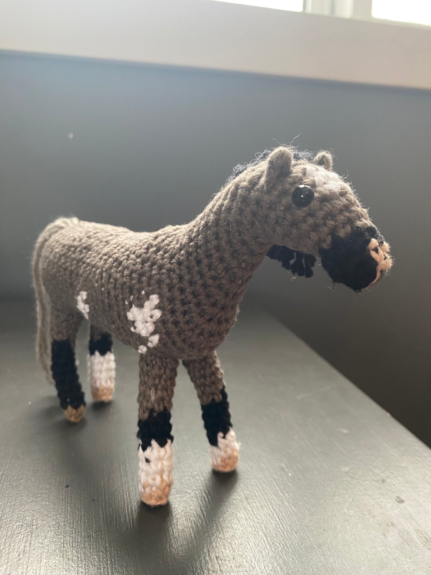 Crochet Grey Horse