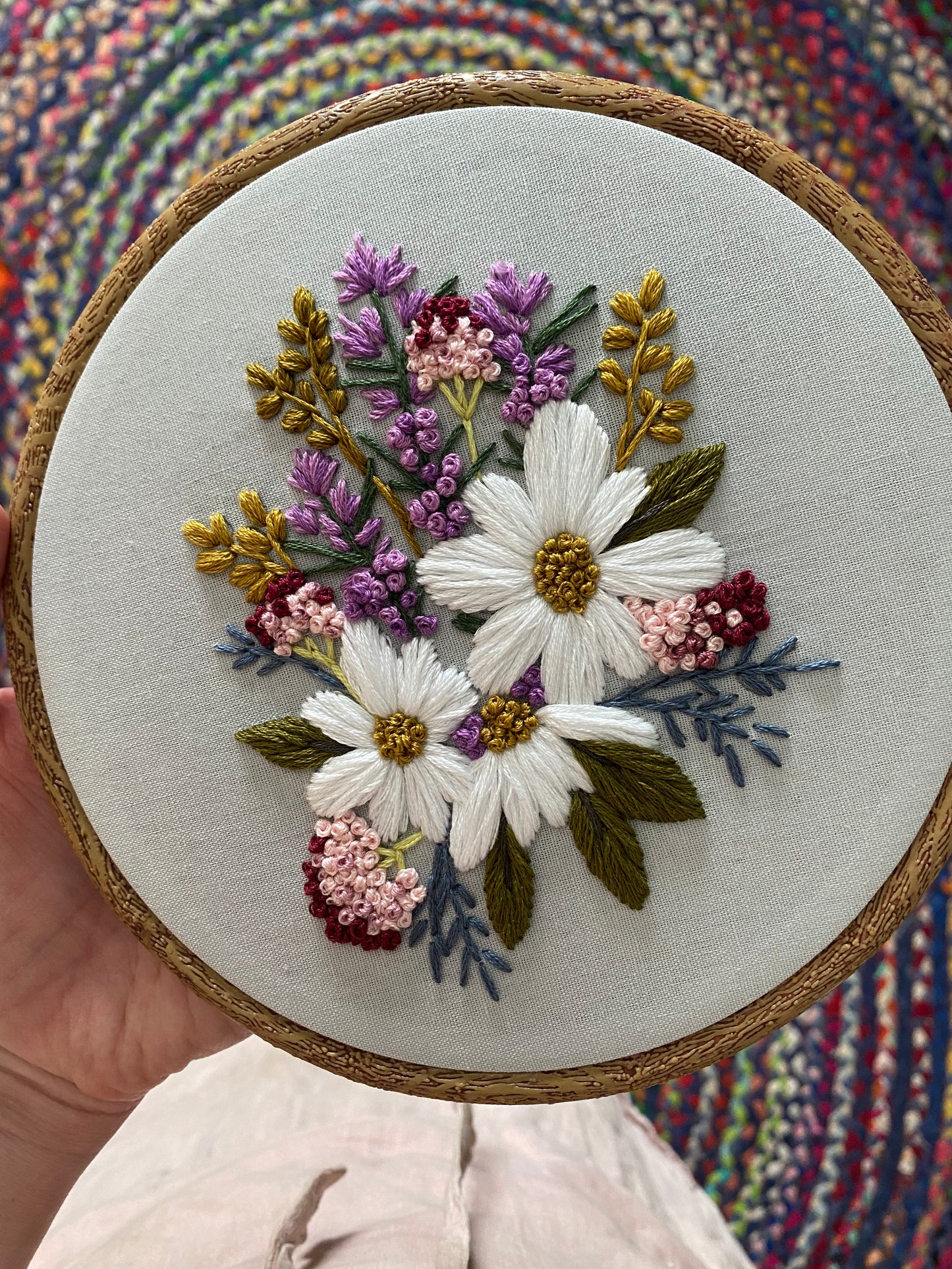 Embroidery Pattern Liatris and Daisies